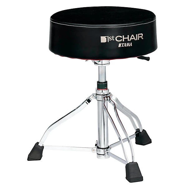 1st Chair Round Rider XL Drum Throne Hydraulix Cloth Top Black