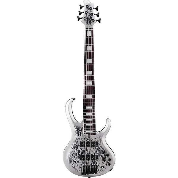 BTB25TH6 6 String Electric Bass Guitar Silver Blizzard Matte