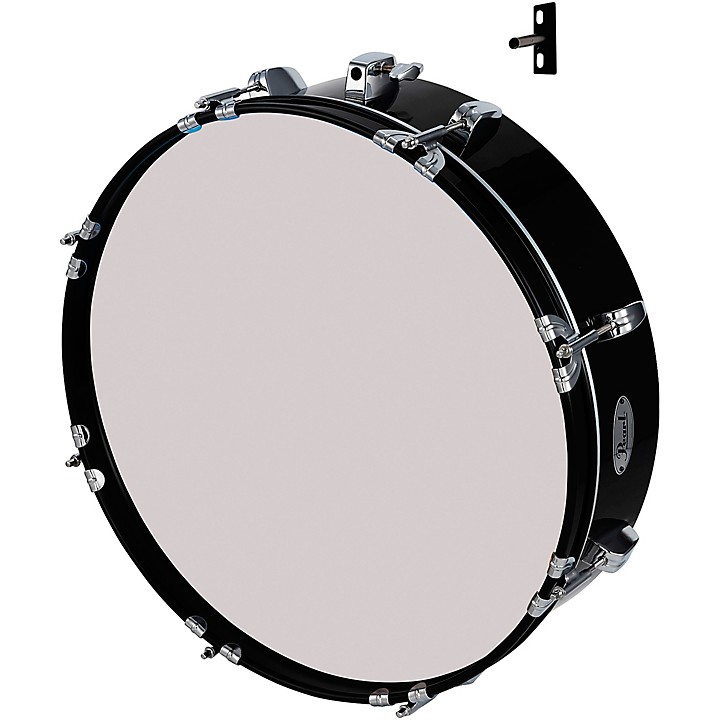 Drum Frame Playable Displayable Bass Drum with Wall Mount 20 x 5 in Jet Black