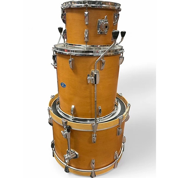 PRECISION DRUM CO Used PRECISION DRUM CO 3 Piece Keller Maple Natural Drum Kit.gc
