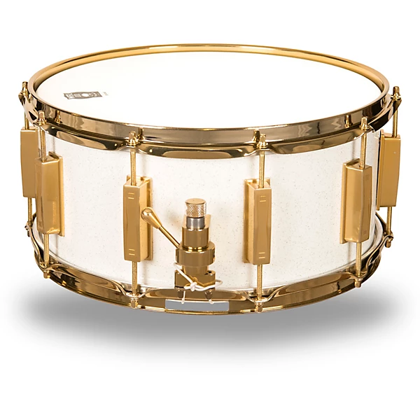 WFLIII Drums Signature Metal Snare Drum With Gold Hardware 14 x 6.5 in. White Sparkle