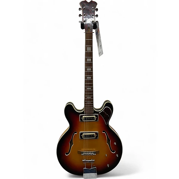 Used Aria DIAMOND 1202 T 2 Tone Sunburst Hollow Body Electric Guitar