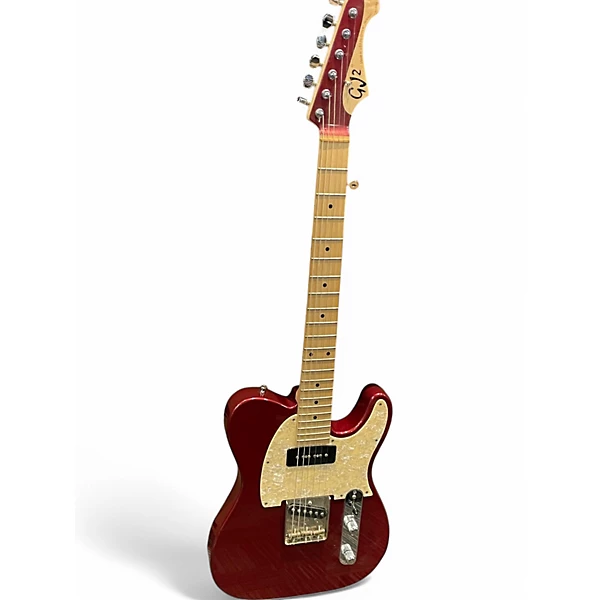Used Gj2 Hellhound Candy Apple Red Solid Body Electric Guitar
