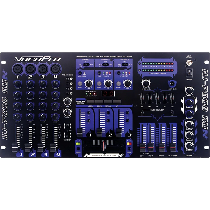 VocoPro KJ 7808RV Pro DJ and Karaoke Mixer Level 1 637013004000000.gc