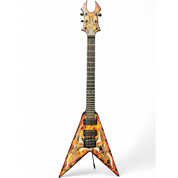BC Rich Used BC Rich Kerry King Signature V with Kahler Tremolo Flame Solid Body Electric Guitar.gc