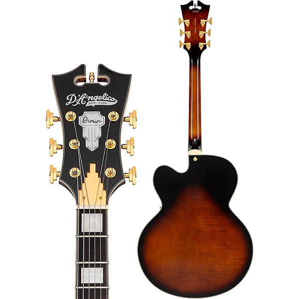 D'Angelico Premier EXL 1 Hollowbody Electric Guitar Brown Burst