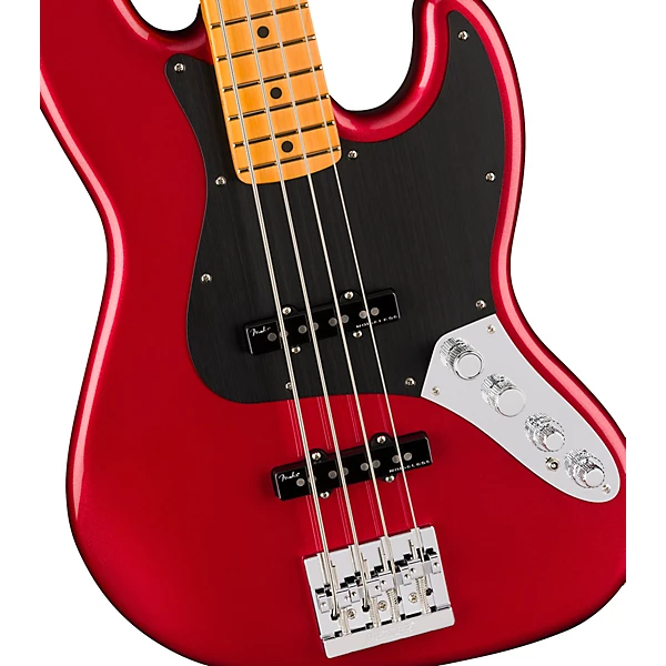 American Ultra II Jazz Bass Maple Fingerboard Sinister Red