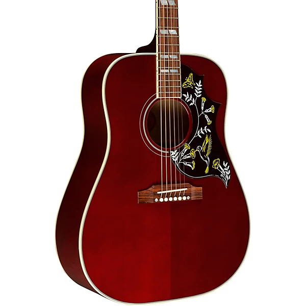 Hummingbird Standard 3A Quilt Limited Edition Acoustic Electric Guitar Wine Red