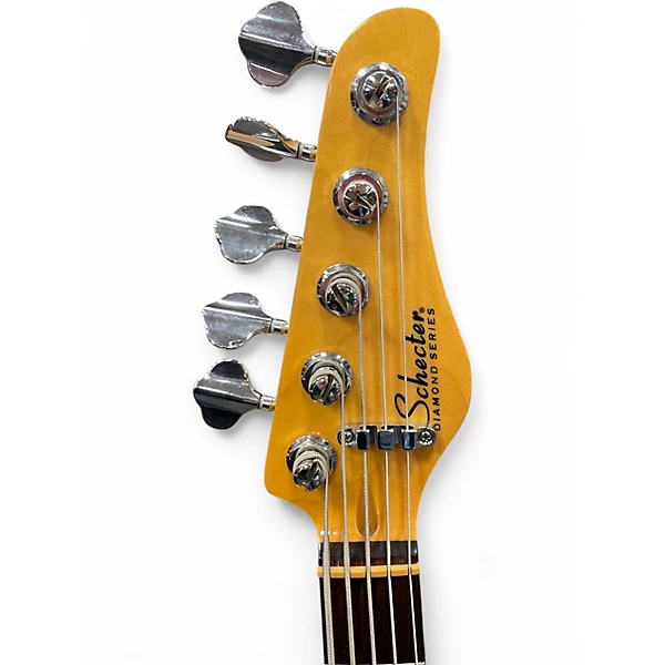 Schecter Guitar Research Used 2013 Schecter Guitar Research P5 Ivory Electric Bass Guitar.gc