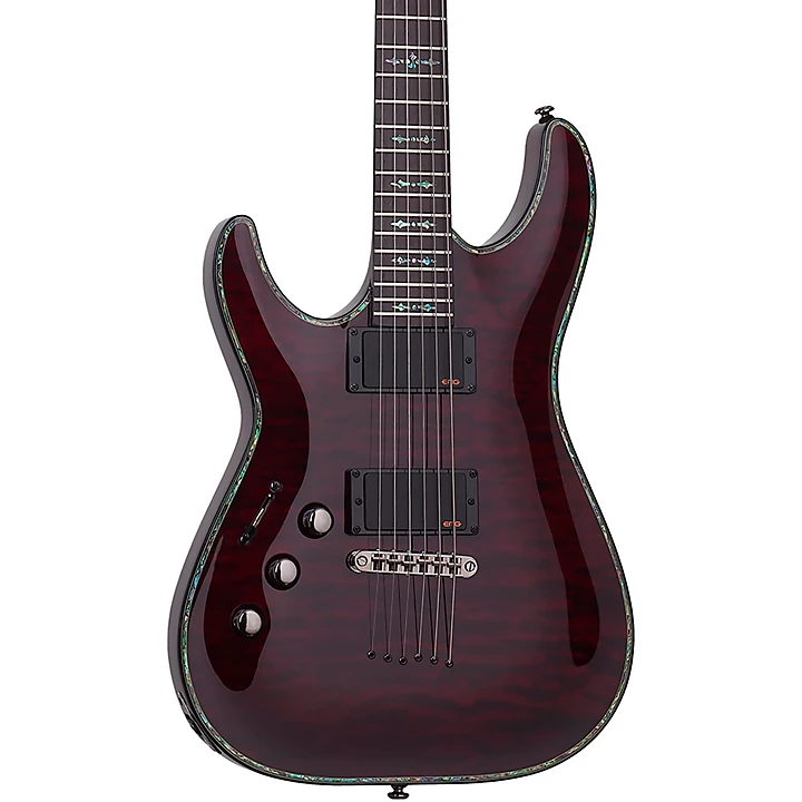 Schecter Guitar Research C 1 Hellraiser Left Handed Electric Guitar Black Cherry