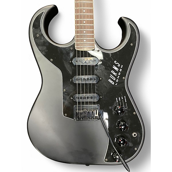 Used Burns BISON Black Solid Body Electric Guitar
