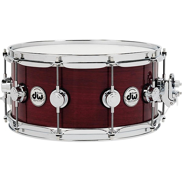 Collectors Series Purpleheart Lacquer Custom Snare Drum with Chrome Hardware