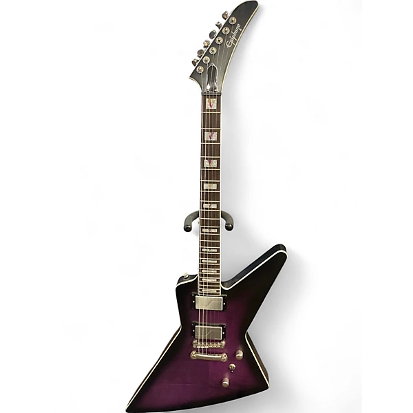 Used Epiphone Extura Prophecy Tiger Purple Solid Body Electric Guitar