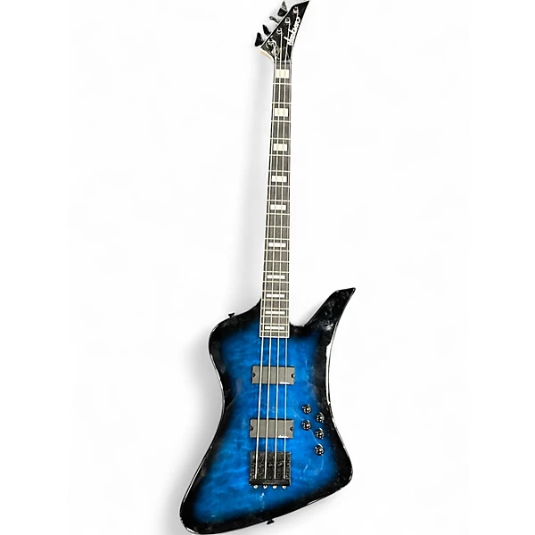 Used Jackson JS3Q KELLY BIRD TRANSPARENT BLUE BURST Electric Bass Guitar
