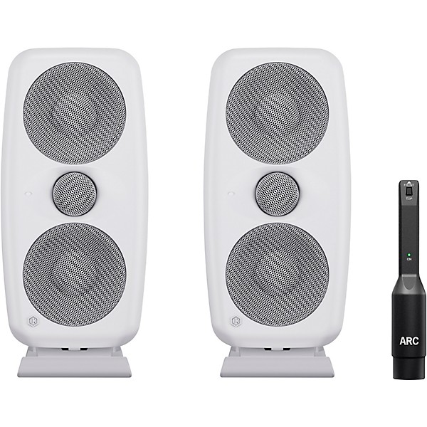 IK Multimedia iLoud MTMMKII Powered Studio Monitor Pair Level 1 White M13038004002000.gc