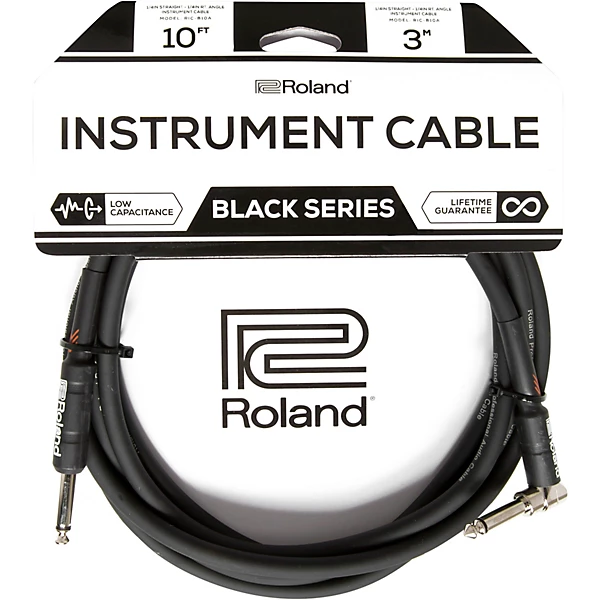 Black Series 1 4 Angled Straight Instrument Cable 10 ft Black