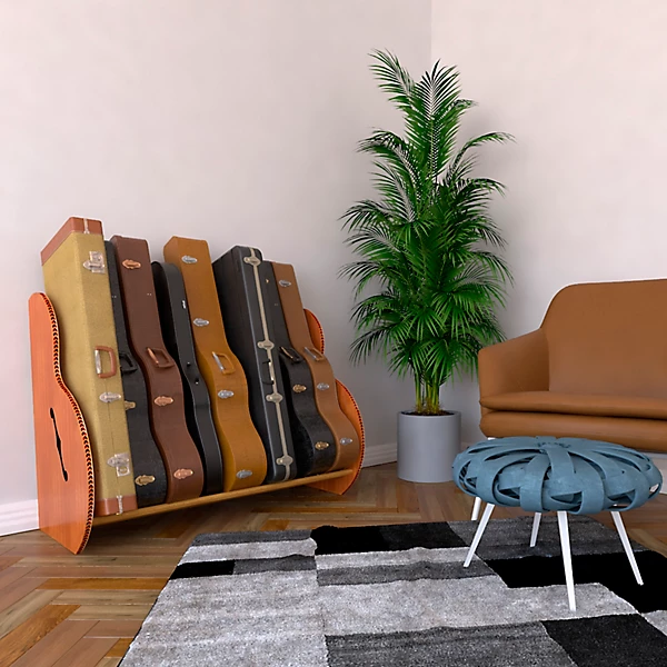 Studio Deluxe Special Edition Guitar Case Rack Mahogany Full Size 7 9 Cases