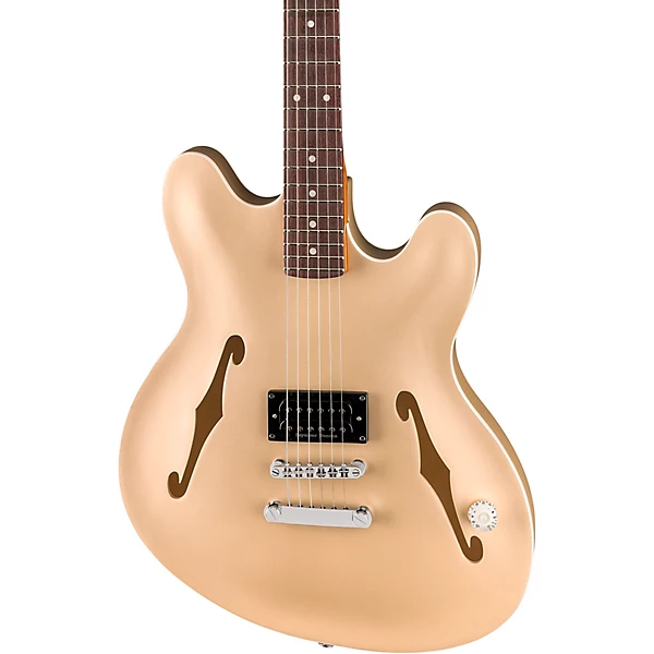 Fender Tom DeLonge Starcaster Electric Guitar Level 2 Satin Shoreline Gold