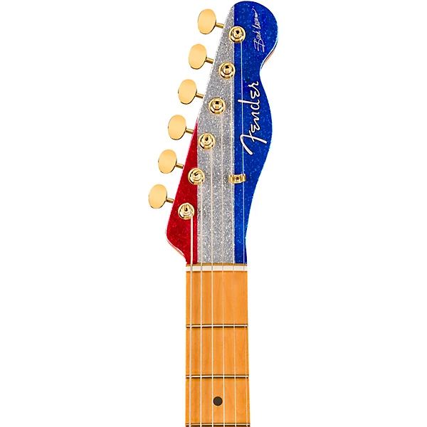 Limited Edition Buck Owens Telecaster Electric Guitar Red Silver and Blue Sparkle