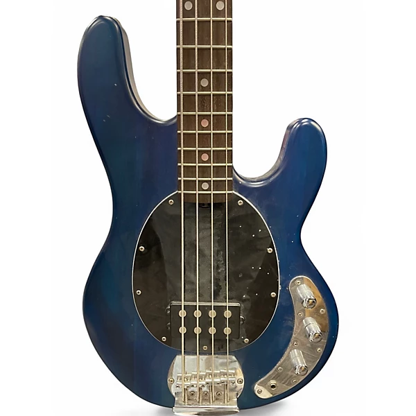 Used Sterling by Music Man Sub 4 Blue Electric Bass Guitar