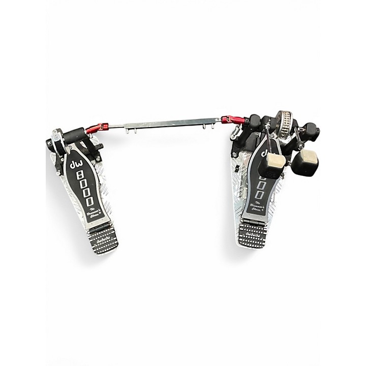 DW Used DW 8000 Series Double Kick Pedal Double Bass Drum Pedal.gc
