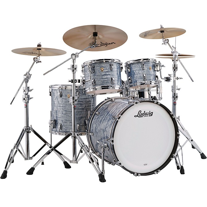 Classic Maple 4 Piece Mod Shell Pack with 22 Bass Drum Sky Blue Pearl