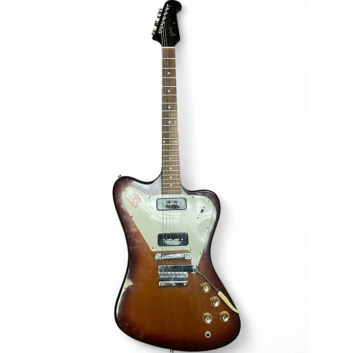 Vintage 1965 Gibson Non Reverse Firebird Vintage Sunburst Solid Body Electric Guitar