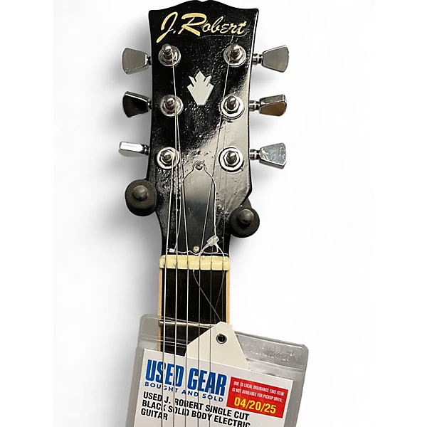 Used J. Robert Single Cut Black Solid Body Electric Guitar