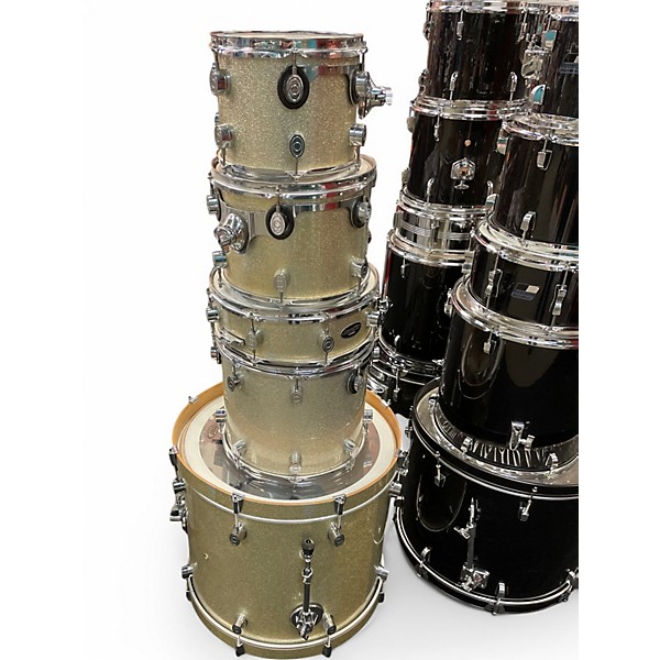 PDP by DW Used PDP by DW 5 Piece CX SERIES Silver Sparkle Drum Kit.gc
