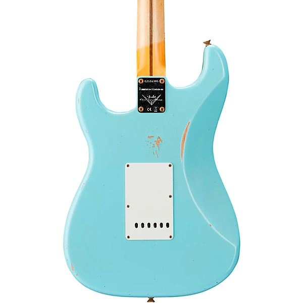 Fender Custom Shop Limited Edition '57 Stratocaster Relic Electric Guitar Faded Aged Daphne Blue
