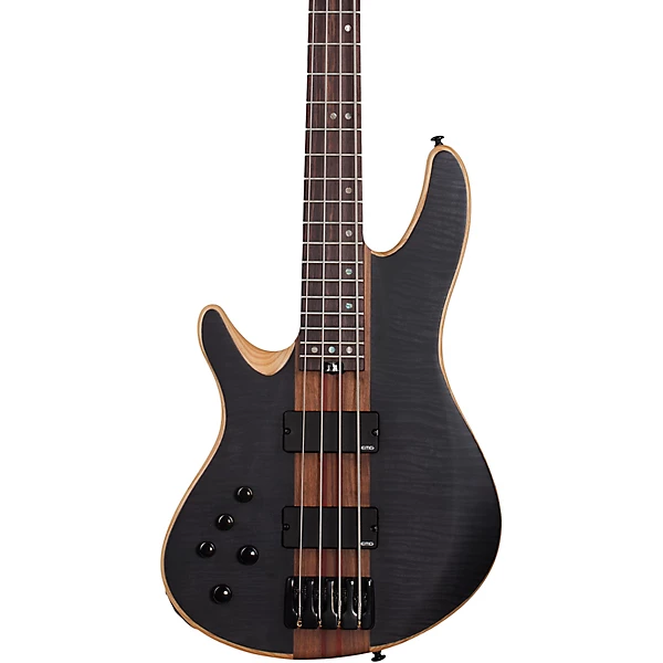 Schecter Guitar Research Charles Berthoud CB 4 Left Handed Electric Bass See Thru Black Satin