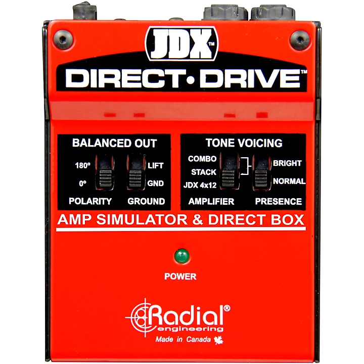 JDX Direct Drive Amp Simulator and DI Box Guitar Effects