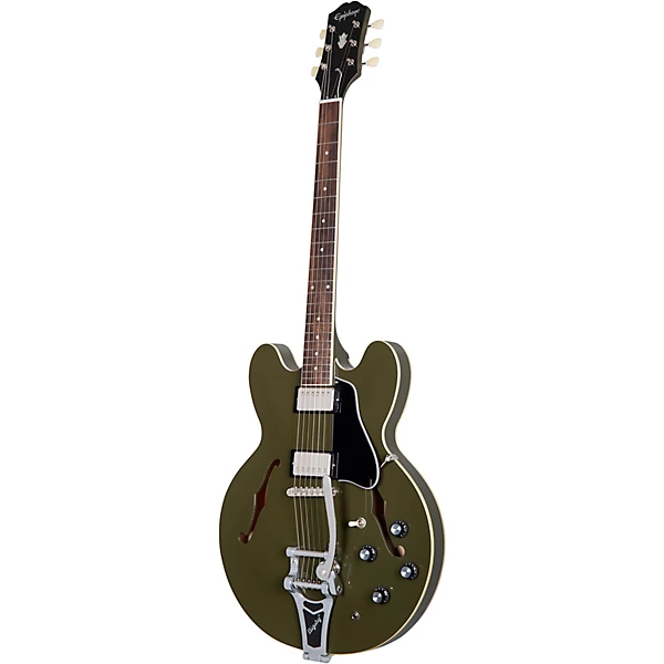 ES 335 Bigsby Semi Hollow Electric Guitar Olive Drab
