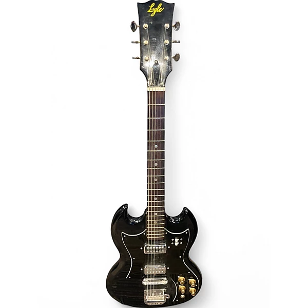 Used 1970s Lyle SG Black Solid Body Electric Guitar