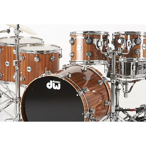 DW Collector's Series 5 Piece Lacquer Custom Shell Pack Mahogany/Maple with Chrome Hardware