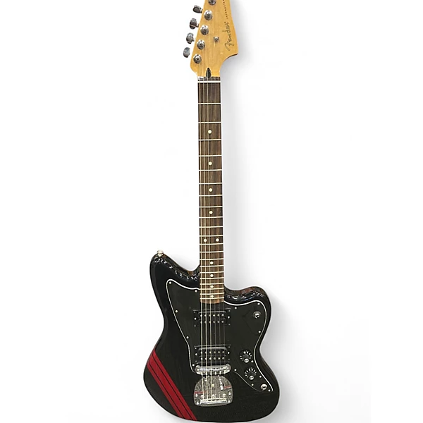 Fender Used 2014 Fender FSR 2014 SPECIAL EDITION JAZZMASTER COMPETITION STRIPE BLACK Solid Body Electric Guitar.gc