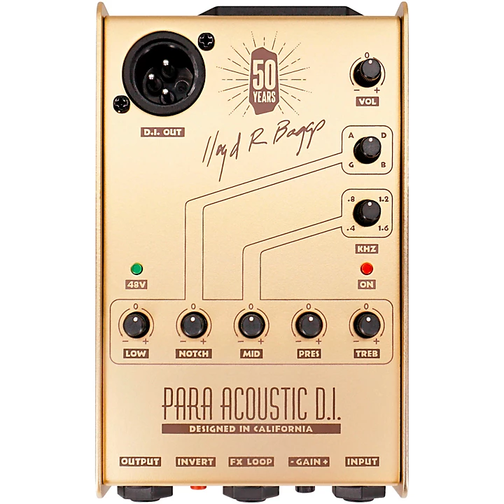 LR Baggs 50th Anniversary Gold Para Acoustic Guitar DI and Preamp