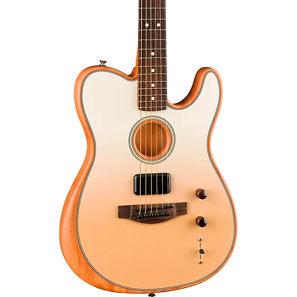 Fender FINNEAS Signature Acoustasonic Telecaster Acoustic Electric Guitar Cappuccino Fade