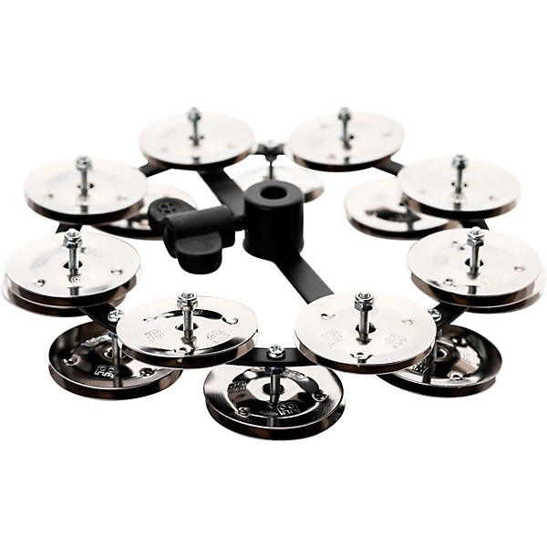 Headliner Hi Hat Tambourine Steel Jingles Black 2 Row