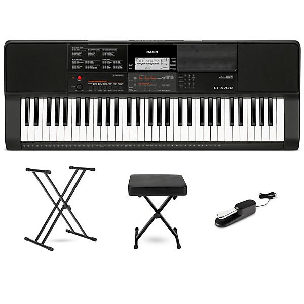 CT X700 61 Key Arranger Essentials Bundle Black