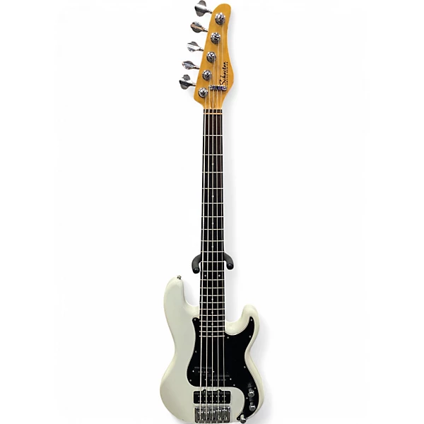 Schecter Guitar Research Used 2013 Schecter Guitar Research P5 Ivory Electric Bass Guitar.gc