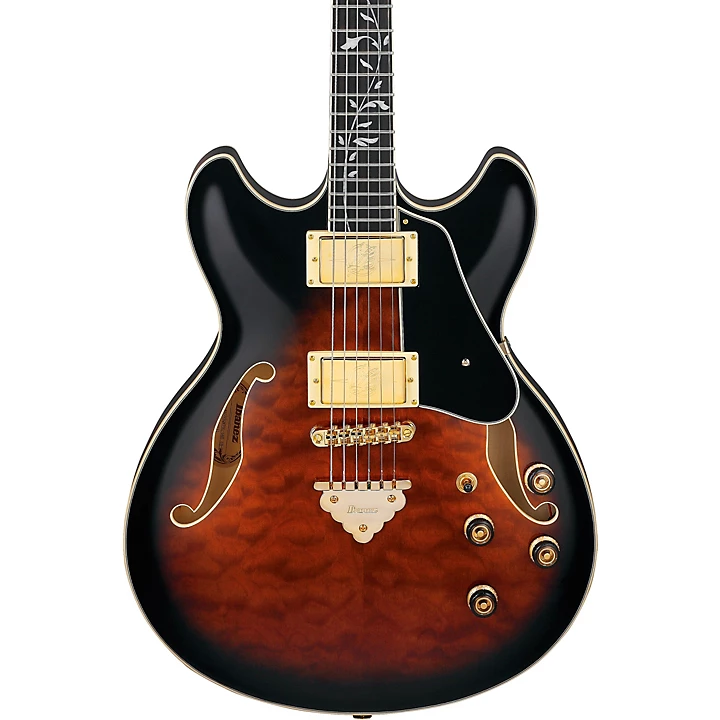 Ibanez Artcore Expressionist AS93QMSP Semi Hollowbody Electric Guitar Dark Brown Sunburst