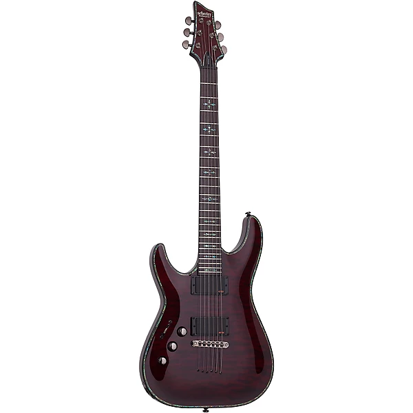 Schecter Guitar Research C 1 Hellraiser Left Handed Electric Guitar Black Cherry