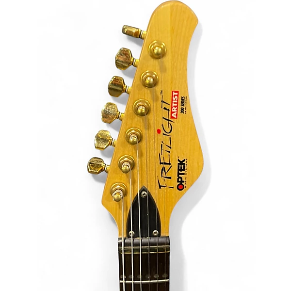 Used Optek Fretlight 200 Series Green Solid Body Electric Guitar