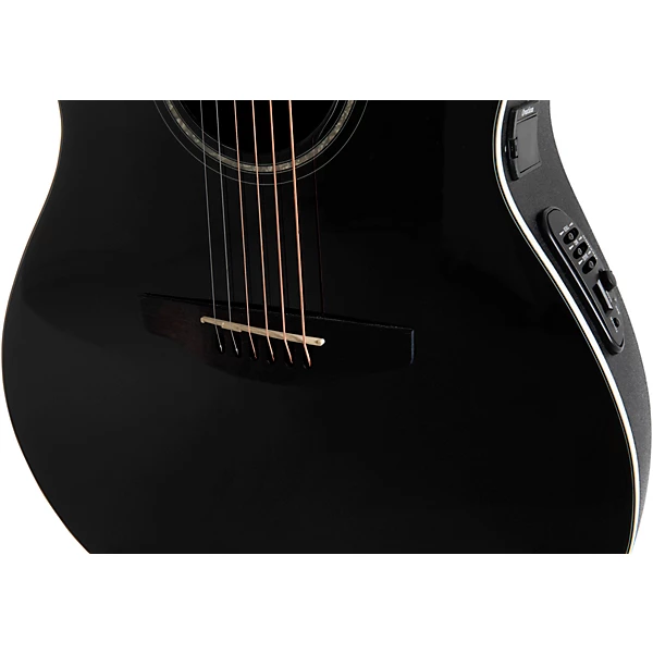 Ovation CS24L 5G Celebrity Series Traditional Mid Depth Left Handed Acoustic Electric Guitar Black