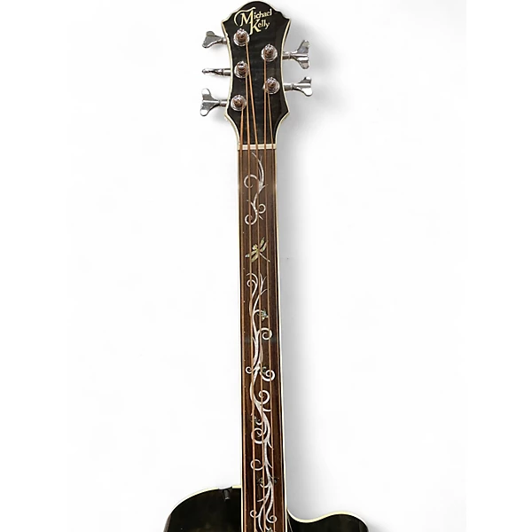 Michael Kelly Used Michael Kelly dragonfly 5fl Trans Black Acoustic Bass Guitar.gc