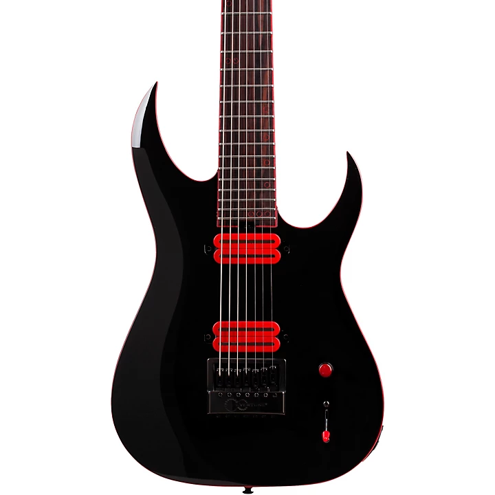 Schecter Guitar Research Sunset 7 ET Red Dawn Electric Guitar Gloss Black
