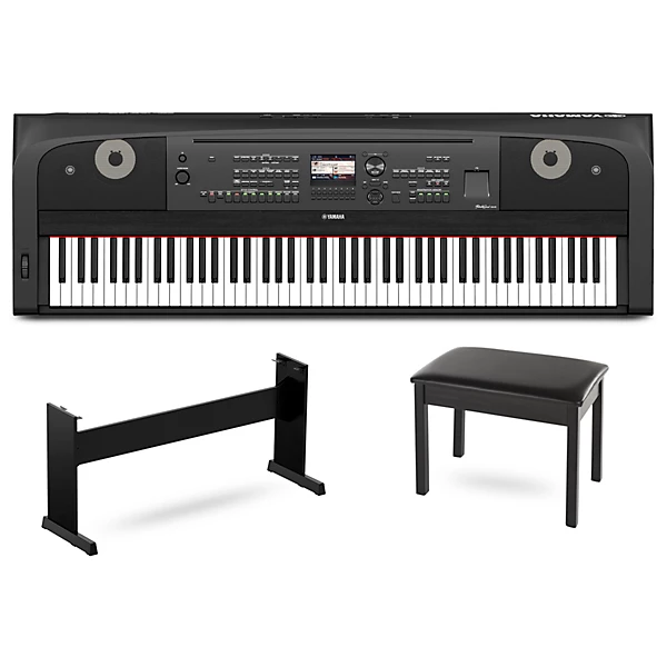 DGX 670 88 Key Portable Grand Piano With Matching Stand and Bench Black