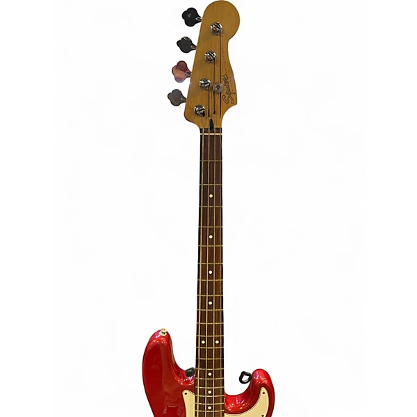 Used 1998 Squier Precision Bass Red Electric Bass Guitar