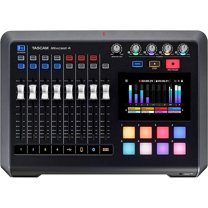 TASCAM Mixcast 4 Integrated Podcast Production Studio Level 1 L82620004000000.gc